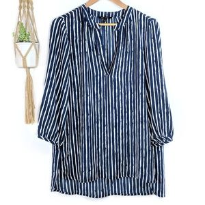 • banana republic • striped tunic blouse